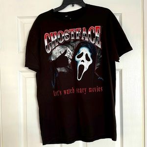Ghostface Let’s Watch Scary Movies black M tee shirt